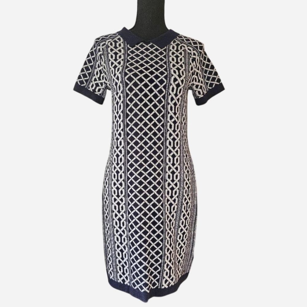TOMMY HILFIGER size‎ S short sleeve patterned sweater dress